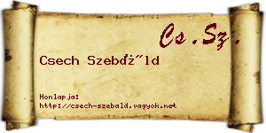 Csech Szebáld névjegykártya